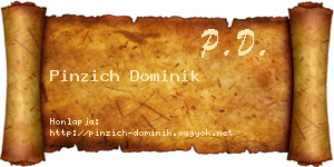 Pinzich Dominik névjegykártya